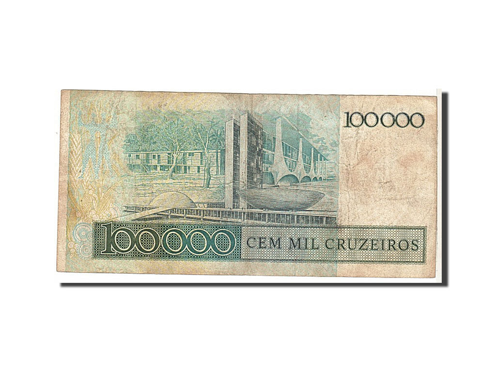 Banknote, Brazil, 100,000 Cruzeiros, 1985, VF(20-25)