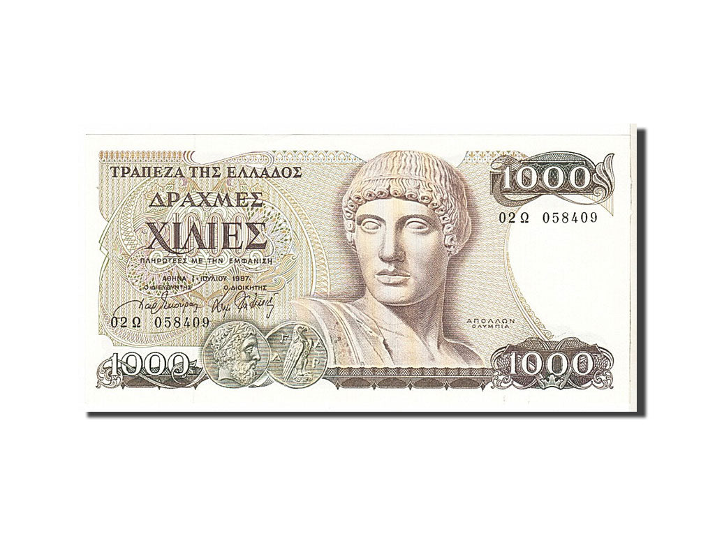 Greece, 1000 Drachmaes, 1987, KM #202a, UNC(65-70), 02058409