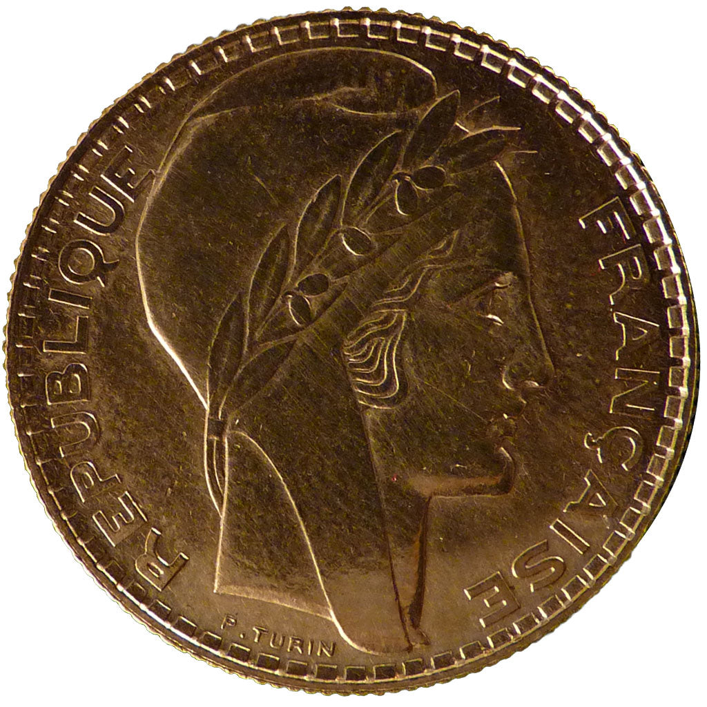 FRANCE, 10 Francs, 1929, MS(60-62), Aluminum-Bronze, Gadoury #801, 8.80