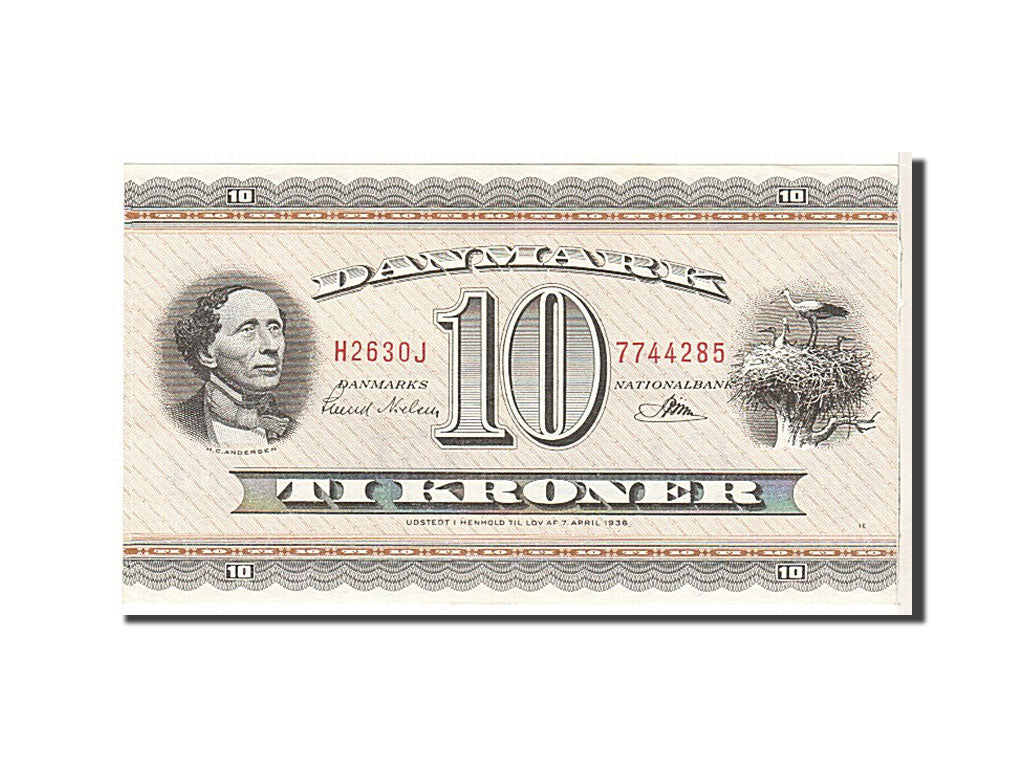 Denmark, 10 Kroner, 1954, KM #44s, AU(55-58), H2630J7744285