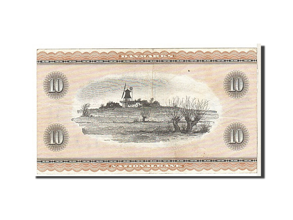 Billete, 10 Kroner, 1954, Dinamarca, KM:44s, MBC