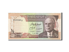 Tunisia, 1/2 Dinar, 1972, KM #66a, AU(55-58), A17615346