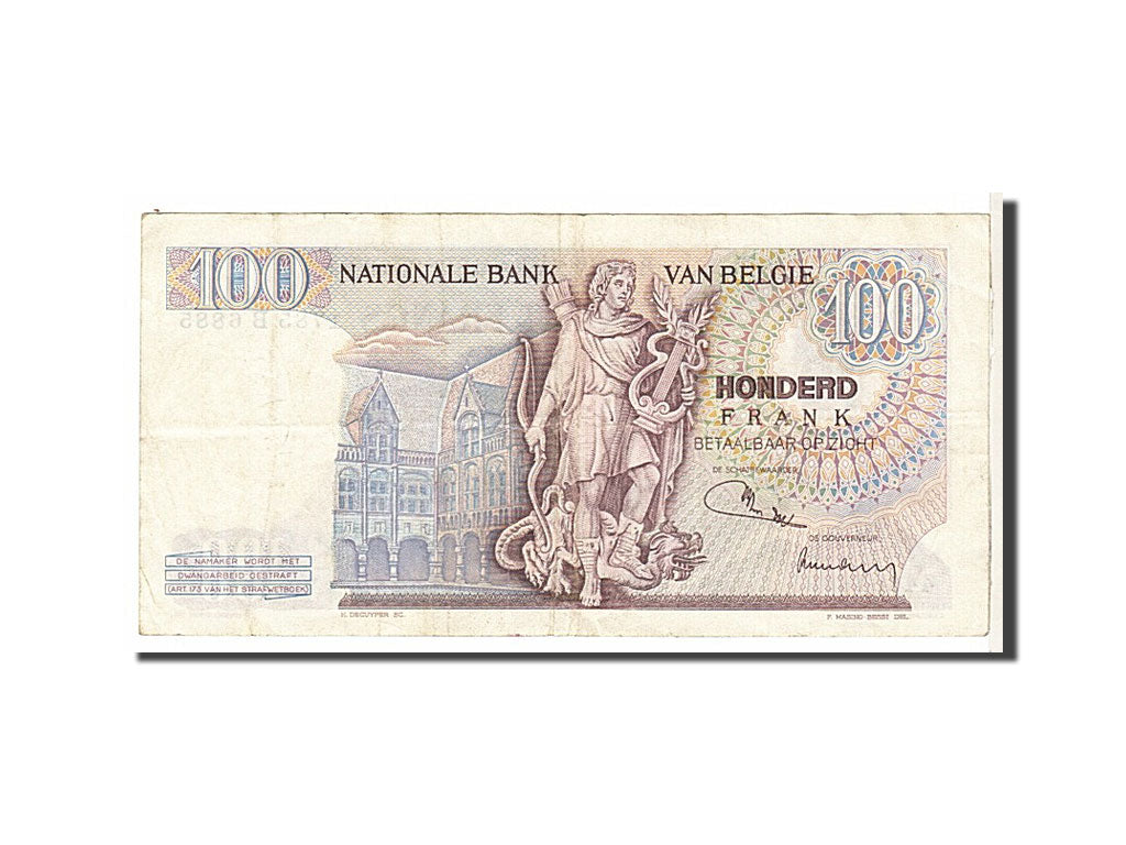 Banknote, Belgium, 100 Francs, 1972, KM:134b, EF(40-45)