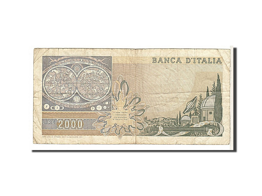 Italy, 2000 Lire, 1983, KM #103c, VG(8-10), RA290083Z