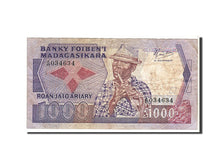 Madagascar, 1000 Francs = 200 Ariary, 1983, KM #68a, VF(20-25), A45034634