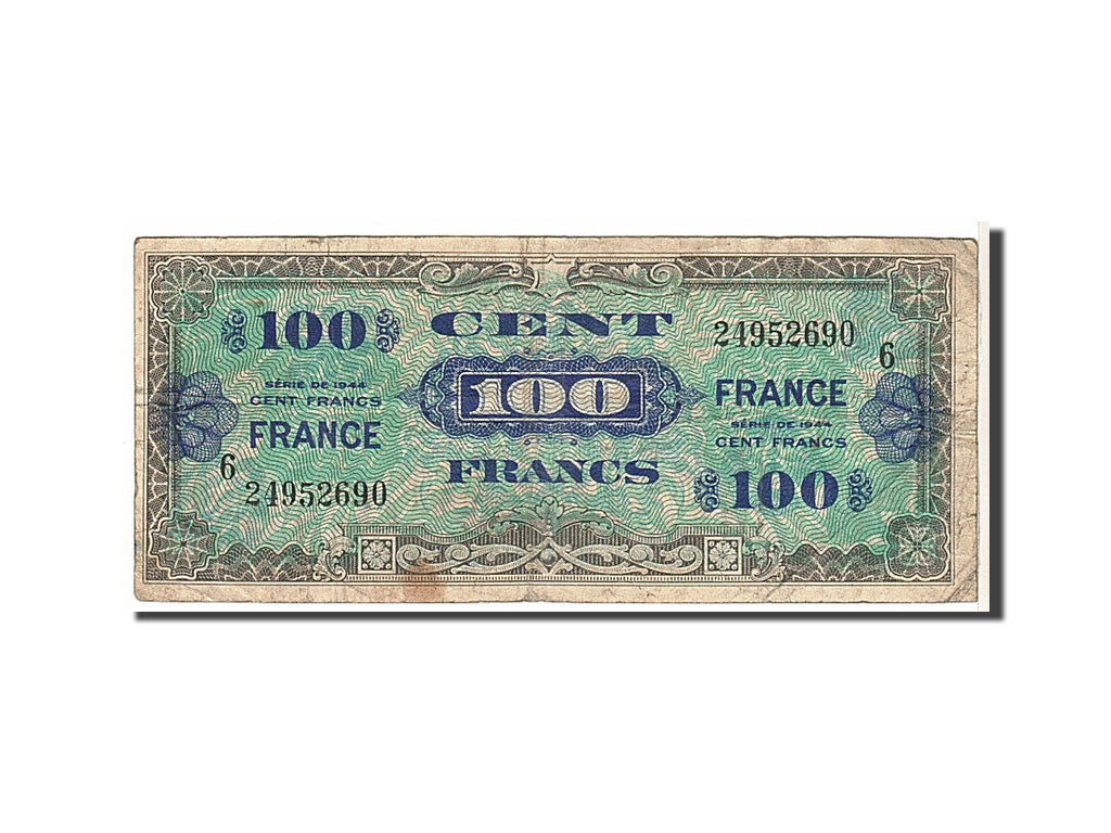 Banknote, France, 100 Francs, 1945 Verso France, 1944, VG(8-10), Fayette:25.6