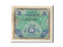 Francia, 5 Francs, 1944 Flag/France, 1944, KM:115a, B, Fayette:17.1