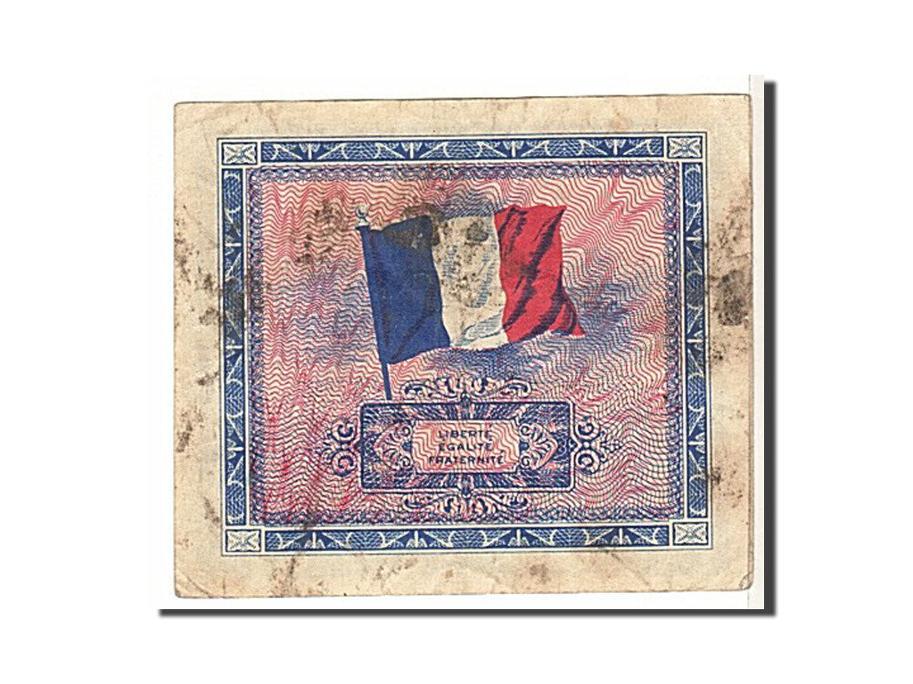 Francia, 5 Francs, 1944 Flag/France, 1944, KM:115a, B, Fayette:17.1