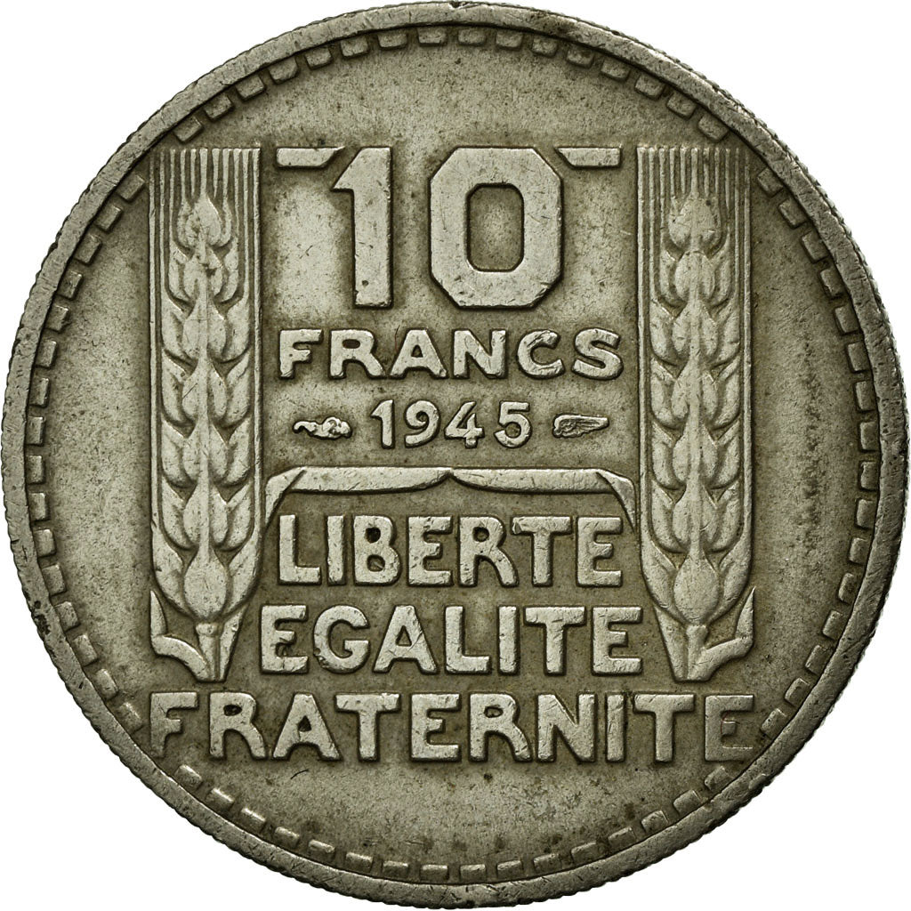 Munten, Frankrijk, Turin, 10 Francs, 1945, ZF, Copper-nickel, Gadoury:810a
