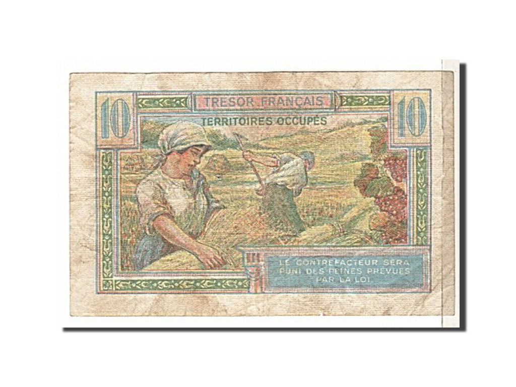 Billete, Francia, 10 Francs, 1947 French Treasury, 1947, RC, Fayette:30.1