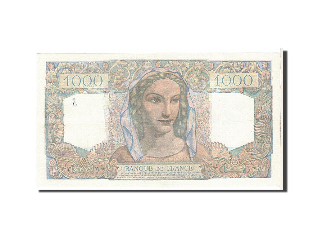 Biljet, Frankrijk, 1000 Francs, 1 000 F 1945-1950 ''Minerve et Hercule'', 1950