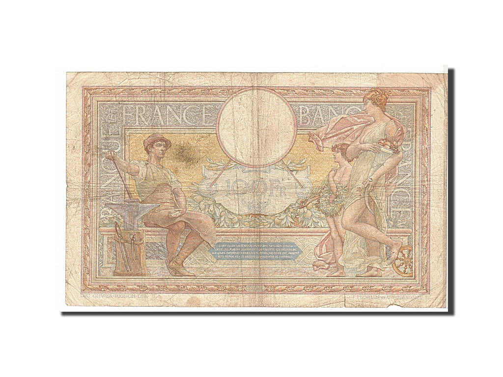 France, 100 Francs, 100 F 1908-1939 ''Luc Olivier Merson'', 1936, KM #78c,...