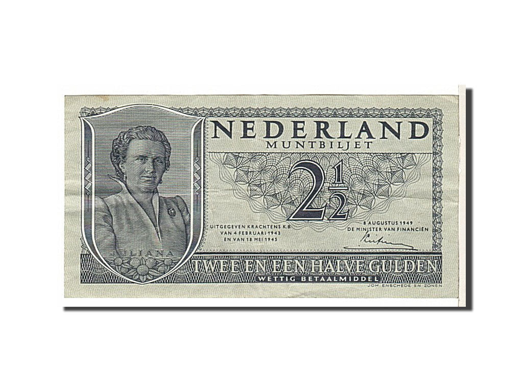 Banknote, Netherlands, 2 1/2 Gulden, 1949, EF(40-45)