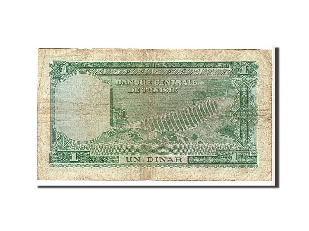 Tunisia, 1 Dinar, 1958, KM #58, VF(20-25), B15304150