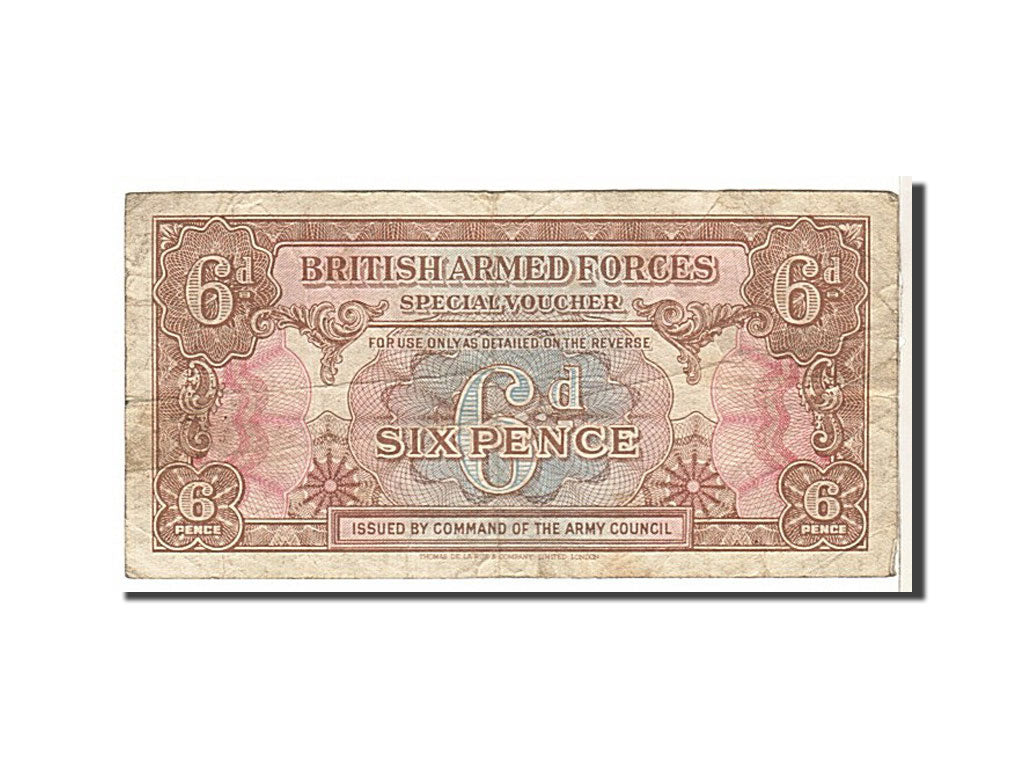 Great Britain, 6 Pence, 1943, KM #M1, VF(20-25)