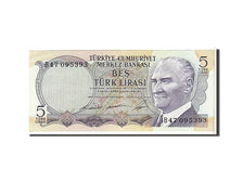 Banknote, Turkey, 5 Lira, 1968, KM:179, AU(55-58)