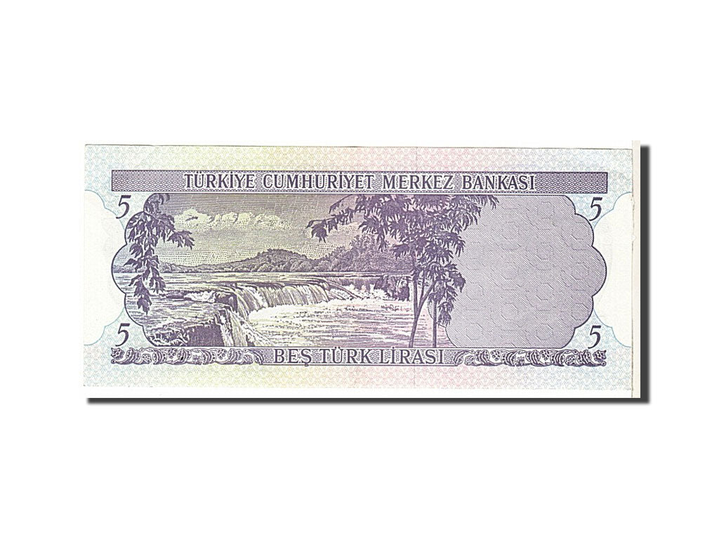 Banknote, Turkey, 5 Lira, 1968, KM:179, AU(55-58)