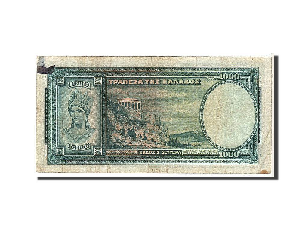 Greece, 1000 Drachmai, 1939, KM #110a, VF(20-25), 8550040013
