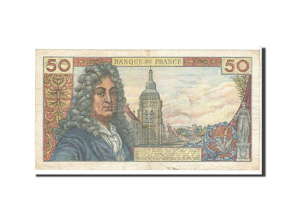 Francia, 50 Francs, 50 F 1962-1976 ''Racine'', 1962, KM:148a, MB+, Fayette:64.1