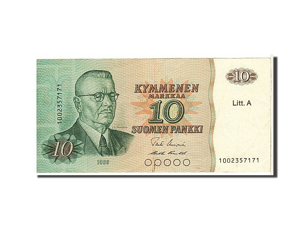 Finland, 10 Markkaa, 1980, KM #112a, EF(40-45), 1002357171