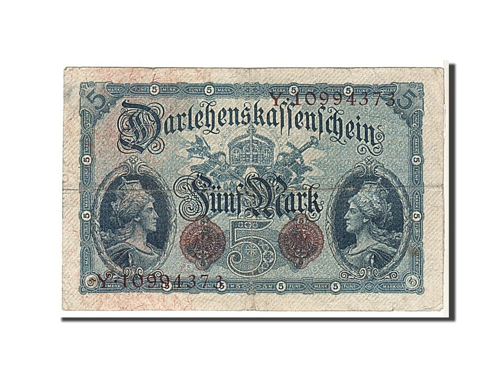 Banconote, Germania, 5 Mark, 1914, MB