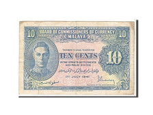 Biljet, MALAYA, 10 Cents, 1941, KM:8, TTB