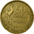 Moneda, Francia, Guiraud, 50 Francs, 1958, Paris, MBC, Aluminio - bronce
