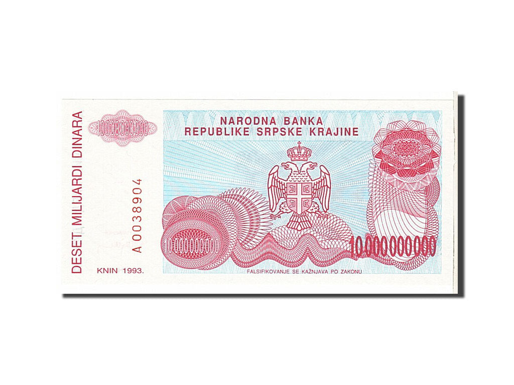 Banknote, Croatia, 10 Milliard Dinara, 1993, UNC(63)