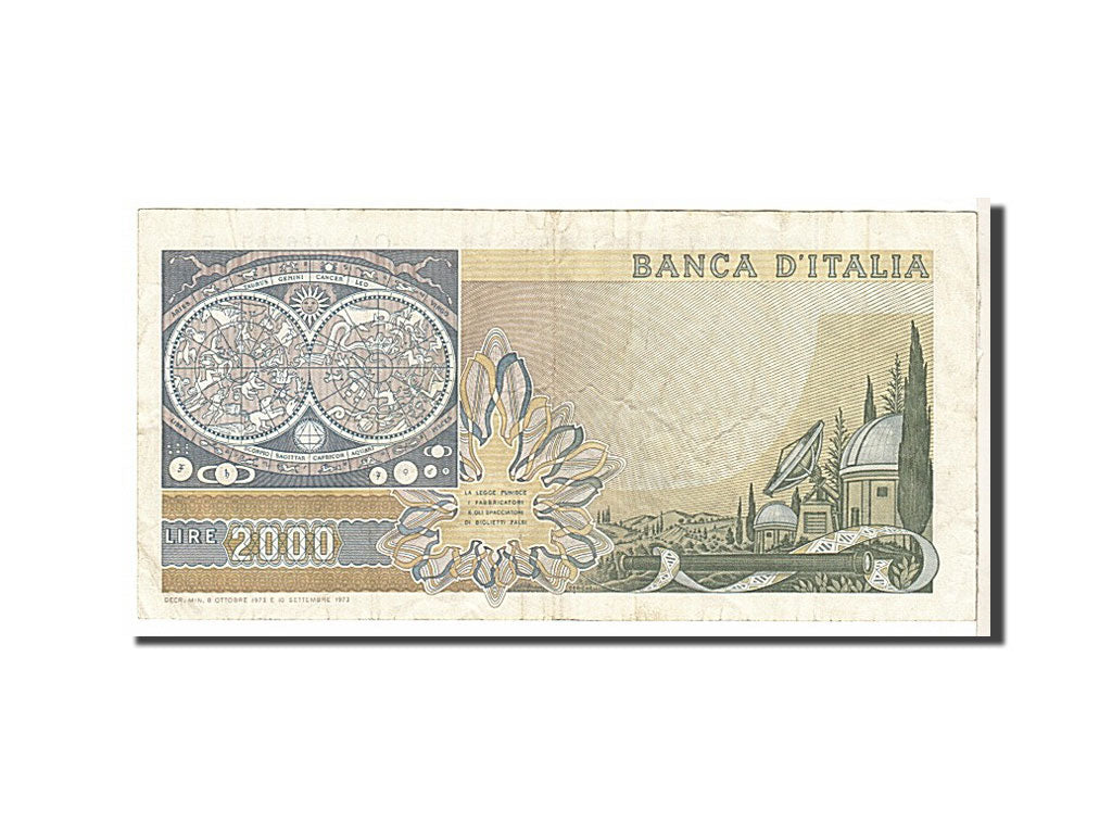 Italy, 2000 Lire, 1973, KM #103a, EF(40-45), QA026765E