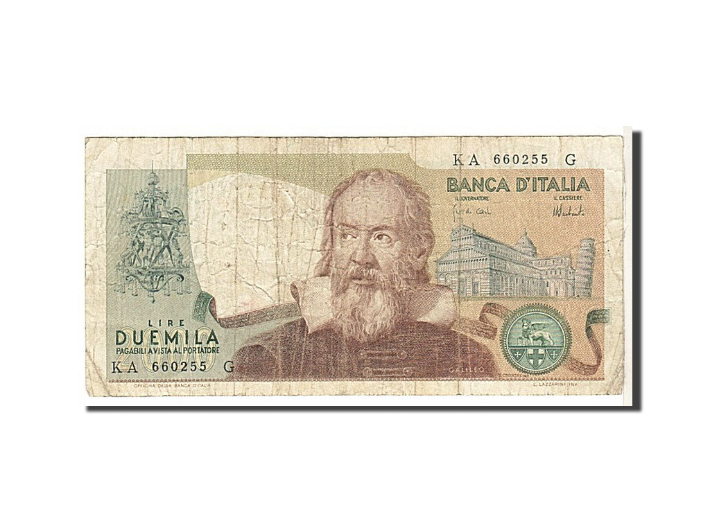 Italy, 2000 Lire, 1973, KM #103a, VF(20-25), KA660255G