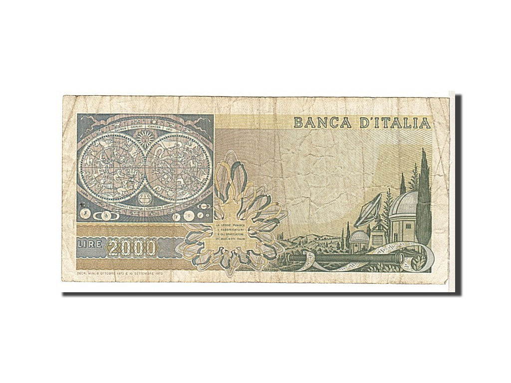 Italy, 2000 Lire, 1973, KM #103a, VF(20-25), KA660255G