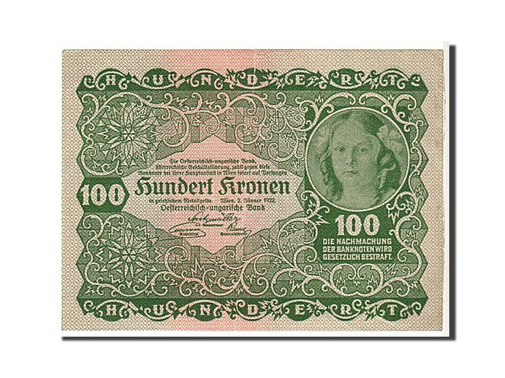 Austria, 100 Kronen, 1922, KM #77, UNC(63), 1208814485