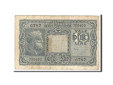 Banknote, Italy, 10 Lire, 1944, KM:32a, VG(8-10)