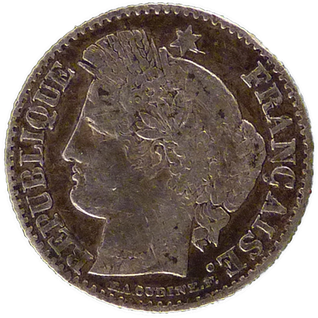 FRANCE, Cérès, 20 Centimes, 1850, Paris, KM #758.1, VF(30-35), Silver, Gadoury #