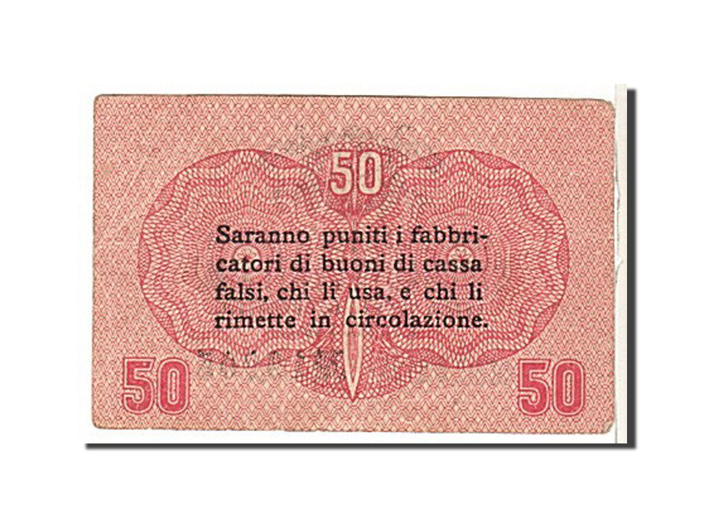 Italy, 50 Centesimi, 1918, KM #M3, EF(40-45), U013519206