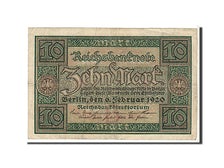 Germany, 10 Mark, 1920, KM #67a, VF(20-25), D253977