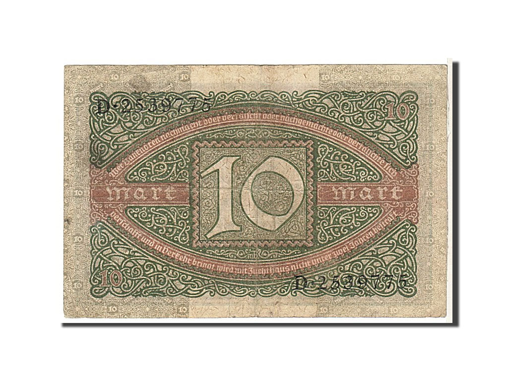 Germany, 10 Mark, 1920, KM #67a, VF(20-25), D253977