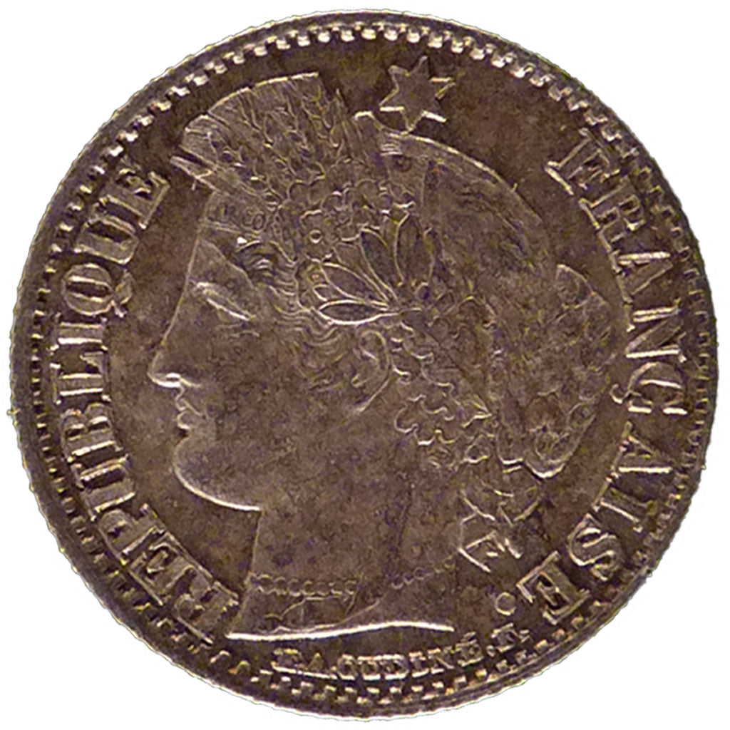 FRANCE, Cérès, 20 Centimes, 1851, Paris, KM #758.1, AU(55-58), Silver, Gadoury #