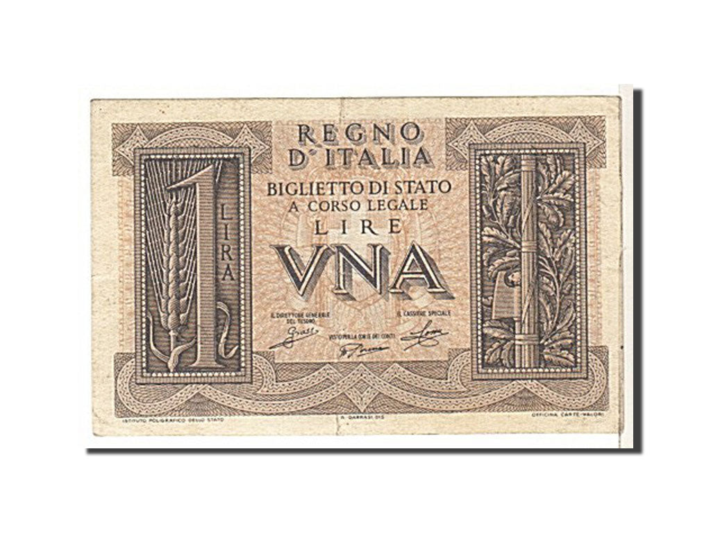 Italy, 1 Lira, 1939, KM #26, EF(40-45), 342892835
