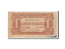 Czechoslovakia, 1 Koruna, 1944, KM #45a, VF(20-25), ET284062