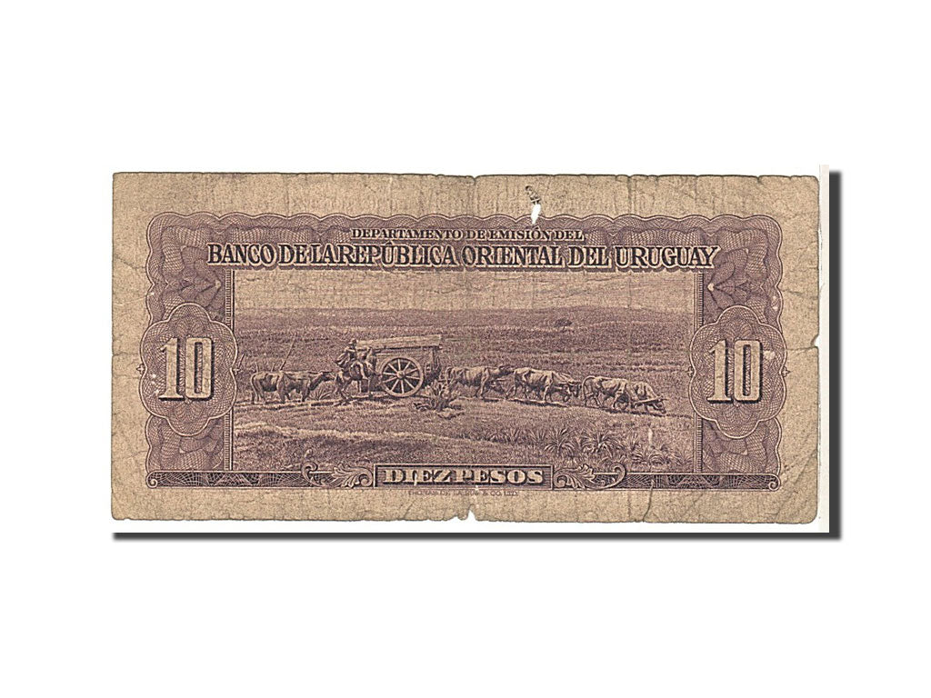 Billete, 10 Pesos, 1939, Uruguay, KM:37c, RC