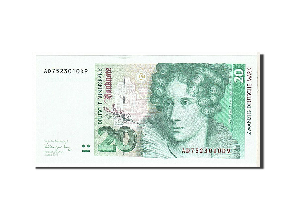 Germany - Federal Republic, 20 Deutsche Mark, 1991, KM #39a, UNC(65-70),...
