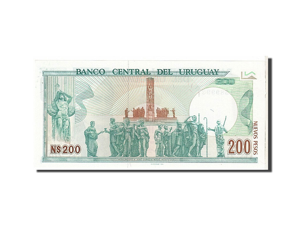 Uruguay, 200 Nuevos Pesos, 1986, KM #66a, UNC(65-70), 15899937