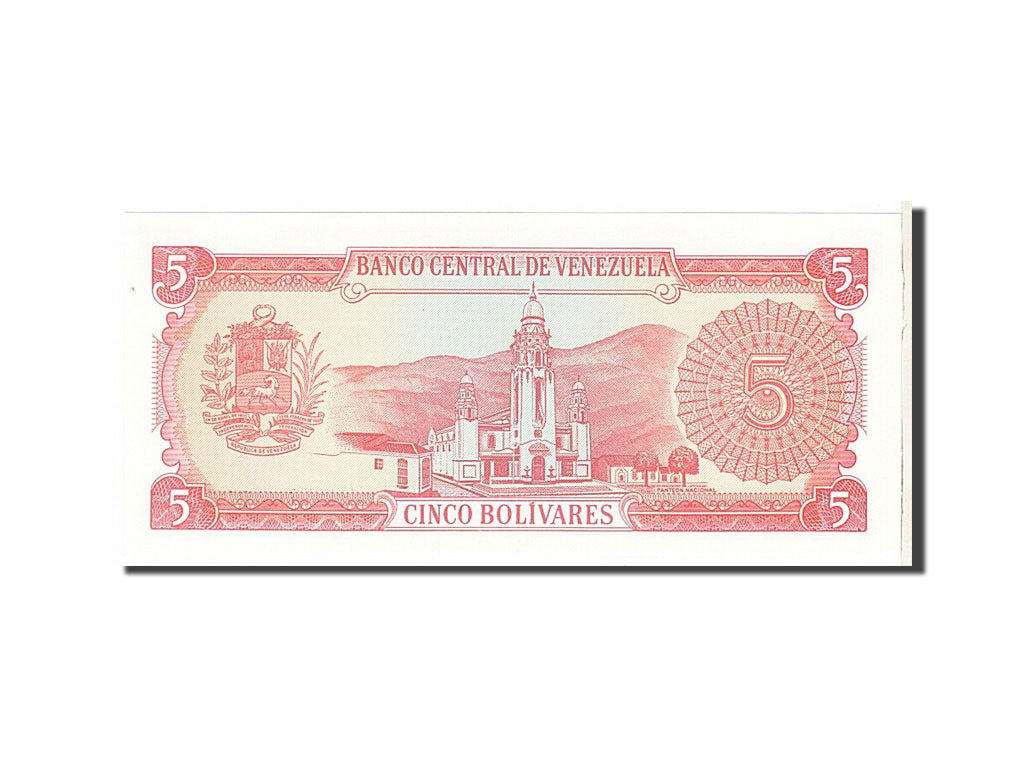 Banknote, Venezuela, 5 Bolivares, 1989, KM:70a, UNC(65-70)