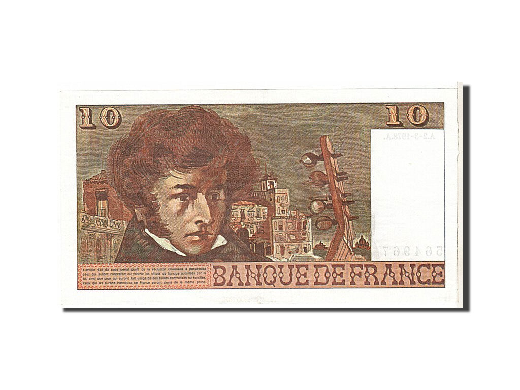 Banknote, France, 10 Francs, 10 F 1972-1978 ''Berlioz'', 1978, UNC(63)