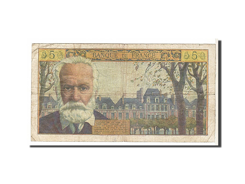 France, 5 Nouveaux Francs, 5 NF 1959-1965 ''Victor Hugo'', 1959, KM #141a,...
