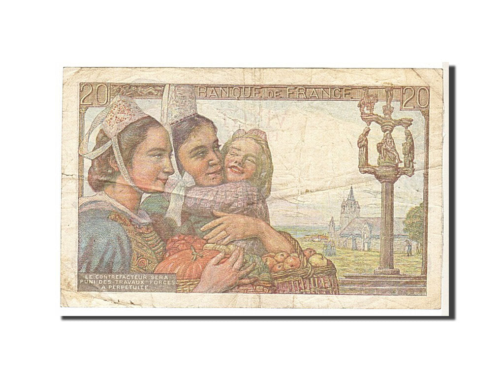 Banconote, Francia, 20 Francs, 20 F 1942-1950 ''Pêcheur'', 1948, MB