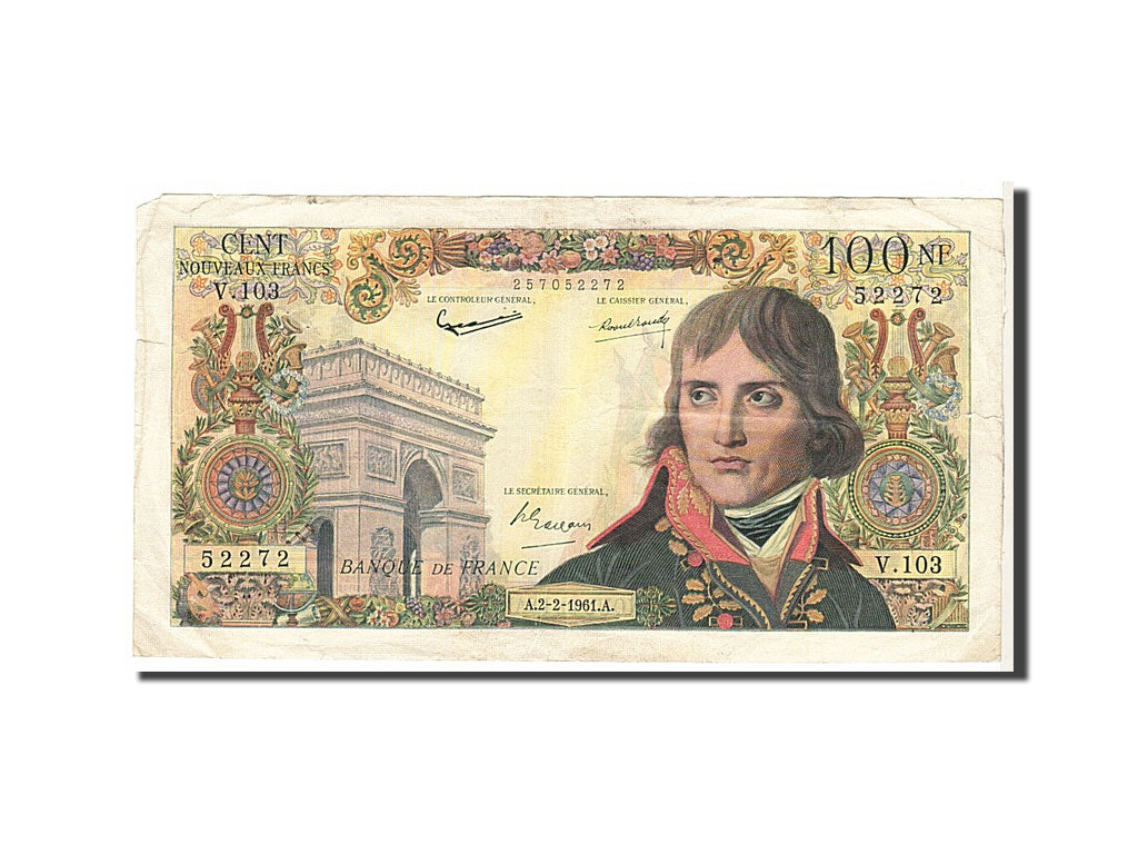 Francia, 100 Nouveaux Francs, 100 NF 1959-1964 ''Bonaparte'', 1961, KM:144a,...