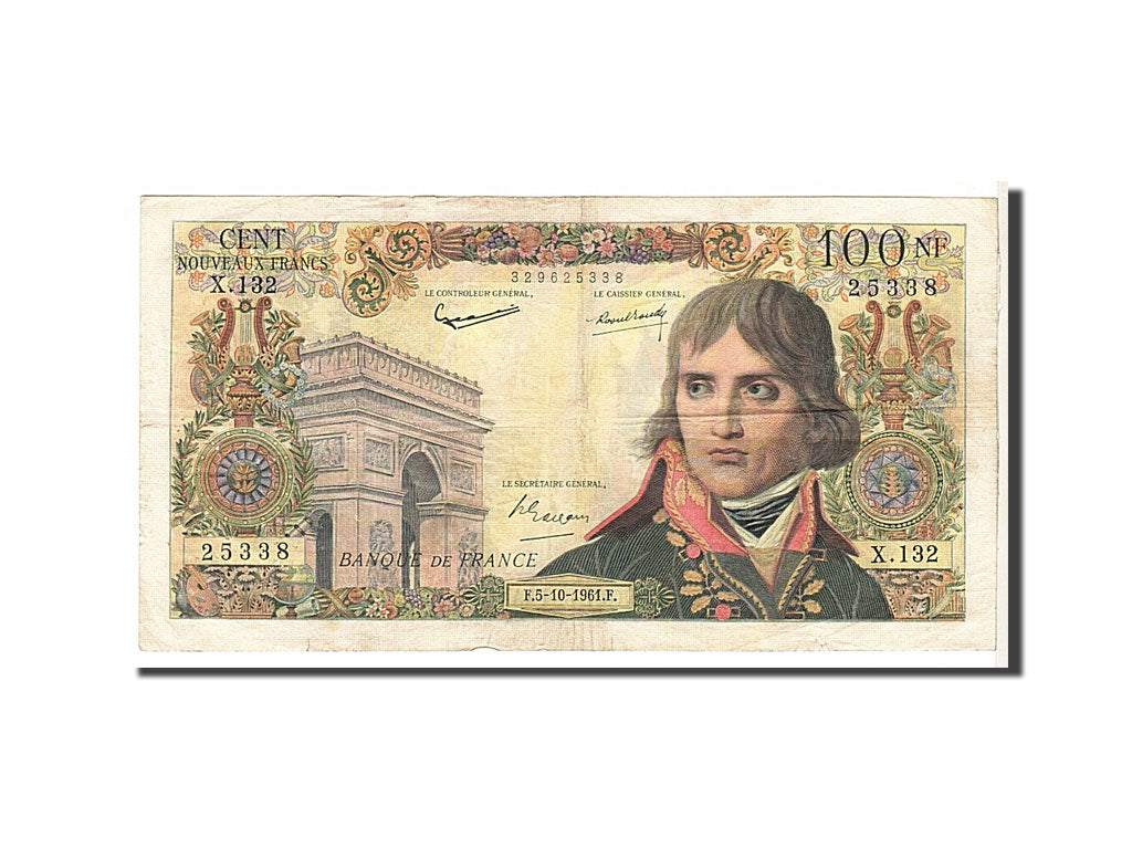 France, 100 Nouveaux Francs, 100 NF 1959-1964 ''Bonaparte'', 1961, KM #144a,...