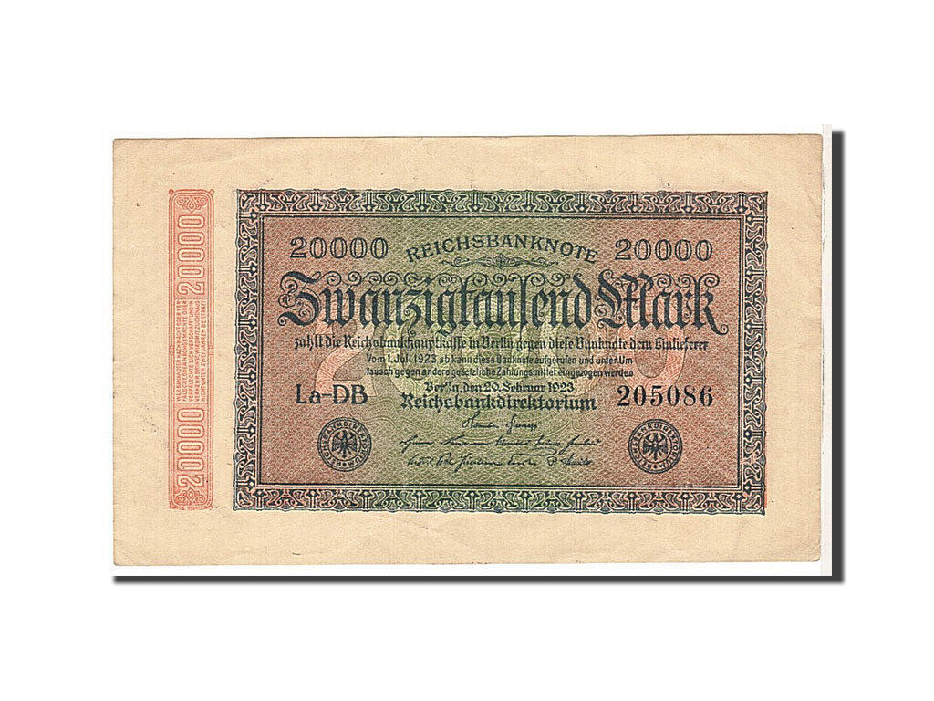 Banknote, Germany, 20,000 Mark, 1923, KM:85c, EF(40-45)